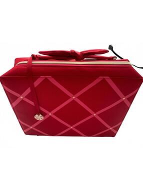 Estee Lauder Makeup Cosmetic Bag Train Travel Case Red 2021 Holiday NWOT